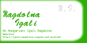 magdolna igali business card